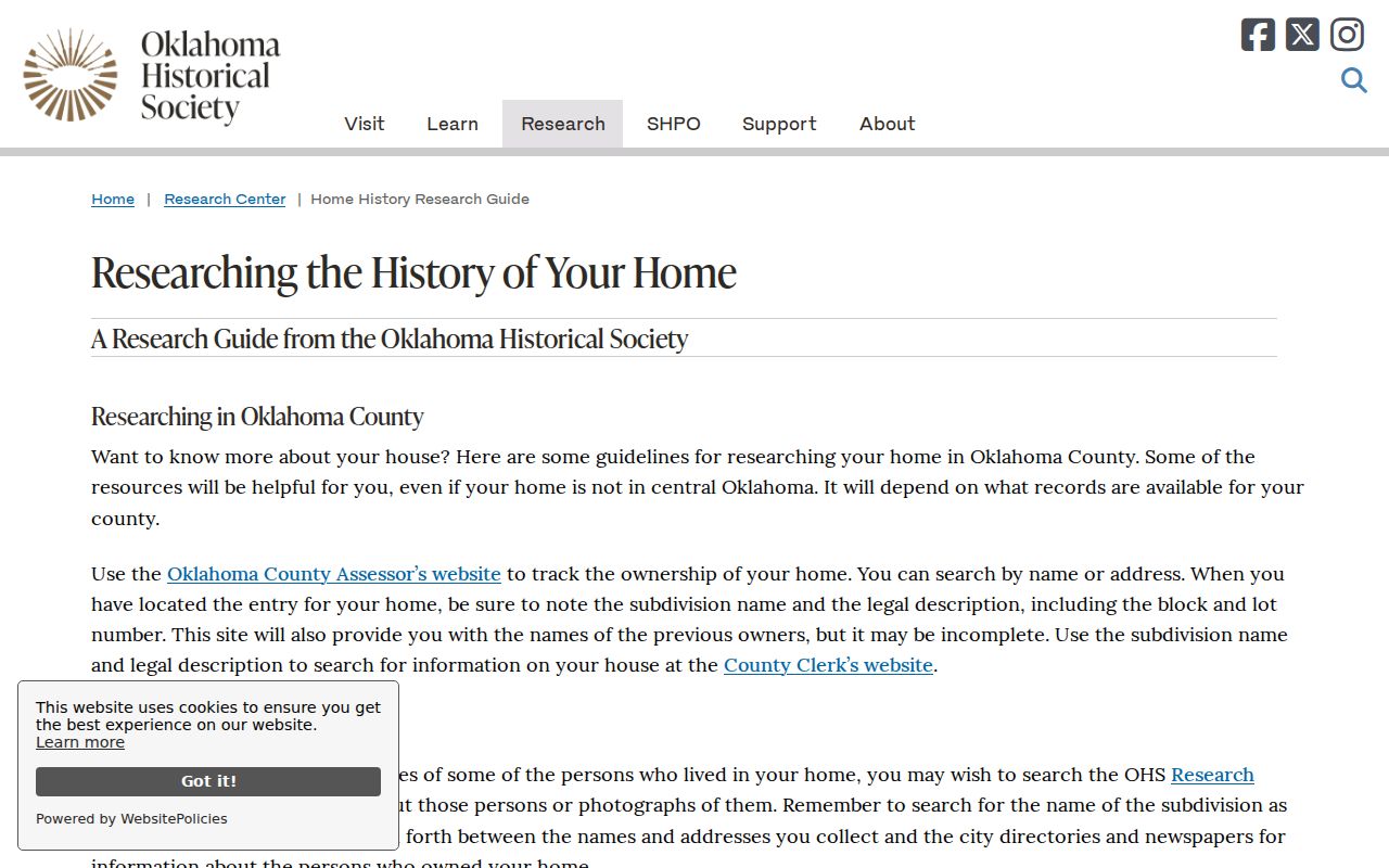 Midwest City city directory home-history research guidance from Oklahoma Historical Society