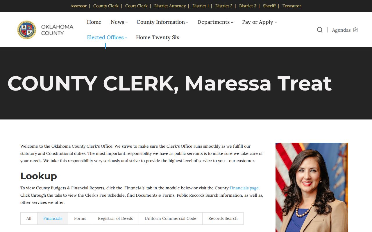 Midwest City previous residents research at the Oklahoma County Clerk land-records office