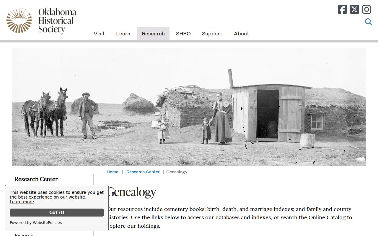 Midwest City previous residents research in Oklahoma Historical Society genealogy collections